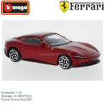 Modelauto 1:43 | Bburago 18-36047RED | Ferrari Roma Red 2021 Modelauto 1:43 | Bburago 18-36047RED | Ferrari Roma Red 2021