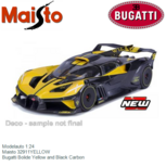 Modelauto 1:24 | Maisto 32911YELLOW | Bugatti Bolide Yellow and Black Carbon Modelauto 1:24 | Maisto 32911YELLOW | Bugatti Bolide Yellow and Black Carbon