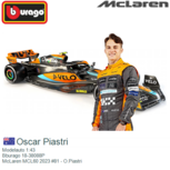 Modelauto 1:43 | Bburago 18-38088P | McLaren MCL60 2023 #81 - O.Piastri Modelauto 1:43 | Bburago 18-38088P | McLaren MCL60 2023 #81 - O.Piastri