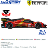 Modelauto 1:43 | Looksmart LSLM162 | Ferrari 499P | AF-Corse 2023 #50 - J.Calado - A.Giovinazzi - A.Pier Guidi Modelauto 1:43 | Looksmart LSLM162 | Ferrari 499P | AF-Corse 2023 #50 - J.Calado - A.Giovinazzi - A.Pier Guidi