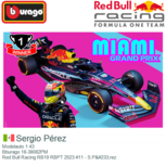 Modelauto 1:43 | Bburago 18-38082PM | Red Bull Racing RB19 RBPT 2023 #11 - S.Pérez Modelauto 1:43 | Bburago 18-38082PM | Red Bull Racing RB19 RBPT 2023 #11 - S.Pérez