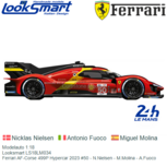Modelauto 1:18 | Looksmart LS18LM034 | Ferrari AF-Corse 499P Hypercar 2023 #50 - N.Nielsen - M.Molina - A.Fuoco Modelauto 1:18 | Looksmart LS18LM034 | Ferrari AF-Corse 499P Hypercar 2023 #50 - N.Nielsen - M.Molina - A.Fuoco