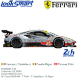Modelauto 1:43 | Looksmart LSLM164 | Ferrari 488 GTE EVO | AF-Corse 2023 #54 - T.Flohr - F.Castellacci - D.Rigon Modelauto 1:43 | Looksmart LSLM164 | Ferrari 488 GTE EVO | AF-Corse 2023 #54 - T.Flohr - F.Castellacci - D.Rigon