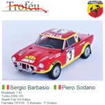 Modelauto 1:43 | Trofeu DSN-105 | Abarth Fiat 124 Rallye | Fiat Italia 1974 #3 - S.Barbasio - P.Sodano Modelauto 1:43 | Trofeu DSN-105 | Abarth Fiat 124 Rallye | Fiat Italia 1974 #3 - S.Barbasio - P.Sodano