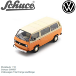 Modelauto 1:18 | Schuco S00607 | Volkswagen T3a Orange and Beige Modelauto 1:18 | Schuco S00607 | Volkswagen T3a Orange and Beige