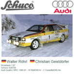 Modelauto 1:87 | Schuco S26756 | Audi Quattro WRC 1984 #1 - W.Röhrl - C.Geistdörfer Modelauto 1:87 | Schuco S26756 | Audi Quattro WRC 1984 #1 - W.Röhrl - C.Geistdörfer