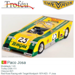 Modelauto 1:43 | Trofeu DSN-111 | Chevron B21 | Red Rose Racing with Tergal-Montjuich 1974 #23 - P.Josa Modelauto 1:43 | Trofeu DSN-111 | Chevron B21 | Red Rose Racing with Tergal-Montjuich 1974 #23 - P.Josa