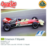 Modelauto 1:18 | Quartzo 18221 | Gold Leaf Team Lotus 49C 1970 #28 - E.Fittipaldi Modelauto 1:18 | Quartzo 18221 | Gold Leaf Team Lotus 49C 1970 #28 - E.Fittipaldi