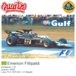 Modelauto 1:18 | Quartzo 18282 | Lotus 72 D 1970 #32 - E.Fittipaldi Modelauto 1:18 | Quartzo 18282 | Lotus 72 D 1970 #32 - E.Fittipaldi