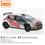 Modelauto 1:43 | IXO-Models RAM844 | Citroen C3 Rally2 WRC 2022 #24 - E.Camilli - Y.Roche Modelauto 1:43 | IXO-Models RAM844 | Citroen C3 Rally2 WRC 2022 #24 - E.Camilli - Y.Roche