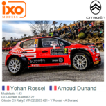 Modelauto 1:43 | IXO-Models RAM887.22 | Citroën C3 Rally2 WRC2 2023 #21 - Y.Rossel - A.Dunand Modelauto 1:43 | IXO-Models RAM887.22 | Citroën C3 Rally2 WRC2 2023 #21 - Y.Rossel - A.Dunand