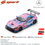 Modelauto 1:43 | Spark SB501 | Mercedes Benz AMG GT3 | Team Getspeed BWT 2022 #2 - S.Schothorst - L.Stolz - M.Götz Modelauto 1:43 | Spark SB501 | Mercedes Benz AMG GT3 | Team Getspeed BWT 2022 #2 - S.Schothorst - L.Stolz - M.Götz