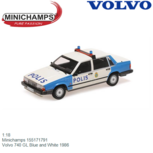 1:18 | Minichamps 155171791 | Volvo 740 GL Blue and White 1986 1:18 | Minichamps 155171791 | Volvo 740 GL Blue and White 1986