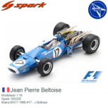 Modelauto 1:18 | Spark 18S229 | Matra MS11 1968 #17 - J.Beltoise Modelauto 1:18 | Spark 18S229 | Matra MS11 1968 #17 - J.Beltoise