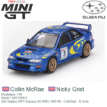 Modelauto 1:64 | MiniGT MGT00512 | 555 Subaru WRT Impreza S5 WRC 1997 #3 - C.McRae - N.Grist Modelauto 1:64 | MiniGT MGT00512 | 555 Subaru WRT Impreza S5 WRC 1997 #3 - C.McRae - N.Grist