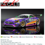 Decal set 1:24 | SK Decals SK24097 | Decalset Mercedes Benz AMG GT3 | Riley Motorsport 2019 #33 - J.Bleekemolen - F.Fraga - L.Stolz - B.Keating Decal set 1:24 | SK Decals SK24097 | Decalset Mercedes Benz AMG GT3 | Riley Motorsport 2019 #33 - J.Bleekemolen - F.Fraga - L.Stolz - B.Keating