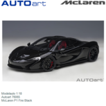 Modelauto 1:18 | Autoart 76065 | McLaren P1 Fire Black Modelauto 1:18 | Autoart 76065 | McLaren P1 Fire Black