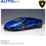 Modelauto 1:18 | Autoart 79212 | Lamborghini Huracan EVO Blauw 2022 Modelauto 1:18 | Autoart 79212 | Lamborghini Huracan EVO Blauw 2022