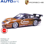 Modelauto 1:18 | Autoart 80487 | Porsche 911 GT 3 R 2004 #1 Modelauto 1:18 | Autoart 80487 | Porsche 911 GT 3 R 2004 #1