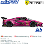 Modelauto 1:43 | Looksmart LSLM153 | Ferrari 488 GTE EVO LMGTE-AM | Iron Lynx 2022 #85 - S.Bovy - R.Frey - M.Gatting Modelauto 1:43 | Looksmart LSLM153 | Ferrari 488 GTE EVO LMGTE-AM | Iron Lynx 2022 #85 - S.Bovy - R.Frey - M.Gatting