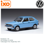 Modelauto 1:43 | IXO-Models CLC423N | Volkswagen Polo I Bright Blue 1975 Modelauto 1:43 | IXO-Models CLC423N | Volkswagen Polo I Bright Blue 1975