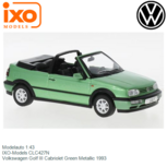 Modelauto 1:43 | IXO-Models CLC427N | Volkswagen Golf III Cabriolet Green Metallic 1993 Modelauto 1:43 | IXO-Models CLC427N | Volkswagen Golf III Cabriolet Green Metallic 1993