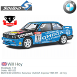 Modelauto 1:18 | Solido 1801522 | BMW E30 M3 BTCC Securicor OMEGA Express 1991 #11 - W.Hoy Modelauto 1:18 | Solido 1801522 | BMW E30 M3 BTCC Securicor OMEGA Express 1991 #11 - W.Hoy
