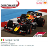 Modelauto 1:18 | Minichamps 110222211 | Red Bull Racing RB18 RBPT 2022 #11 - S.Pérez Modelauto 1:18 | Minichamps 110222211 | Red Bull Racing RB18 RBPT 2022 #11 - S.Pérez