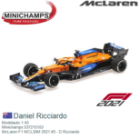 Modelauto 1:43 | Minichamps 537215103 | McLaren F1 MCL35M 2021 #3 - D.Ricciardo Modelauto 1:43 | Minichamps 537215103 | McLaren F1 MCL35M 2021 #3 - D.Ricciardo