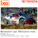 Modelauto 1:18 | IXO-Models 18RMC151B.22 | Toyota Gazoo Yaris GR WRc1 2022 #1 - S.Ogier - B.Veillas Modelauto 1:18 | IXO-Models 18RMC151B.22 | Toyota Gazoo Yaris GR WRc1 2022 #1 - S.Ogier - B.Veillas