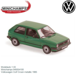 Modelauto 1:43 | Minichamps 940054100 | Volkswagen Golf Groen metallic 1985 Modelauto 1:43 | Minichamps 940054100 | Volkswagen Golf Groen metallic 1985