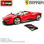 Modelauto 1:18 | Bburago 18-16912R | Ferrari Daytona SP3 Rosso Corsa 322 2022 Modelauto 1:18 | Bburago 18-16912R | Ferrari Daytona SP3 Rosso Corsa 322 2022