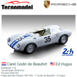 Modelauto 1:18 | Tecnomodel TM18141A | Porsche 550A RS | Hugus (private Entrant) 1957 #35 - C.Godin de Beaufort - E.Hugus Modelauto 1:18 | Tecnomodel TM18141A | Porsche 550A RS | Hugus (private Entrant) 1957 #35 - C.Godin de Beaufort - E.Hugus