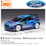Modelauto 1:43 | IXO-Models RAM885.22 | Ford Fiesta Rally2 WRC2 Mk.II 2023 #20 - A.Fourmaux - A.Coria Modelauto 1:43 | IXO-Models RAM885.22 | Ford Fiesta Rally2 WRC2 Mk.II 2023 #20 - A.Fourmaux - A.Coria