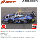 Modelauto 1:43 | Spark SB523 | McLaren 720S GT3 | Garage 59 2022 #188 - D.Macdonald - M.Ramos - H.Chaves - A.West Modelauto 1:43 | Spark SB523 | McLaren 720S GT3 | Garage 59 2022 #188 - D.Macdonald - M.Ramos - H.Chaves - A.West
