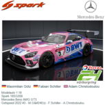 Modelauto 1:18 | Spark 18SG058 | Mercedes Benz AMG GT3 | Getspeed 2022 #3 - M.Götz - F.Schiller - A.Christodoulou Modelauto 1:18 | Spark 18SG058 | Mercedes Benz AMG GT3 | Getspeed 2022 #3 - M.Götz - F.Schiller - A.Christodoulou