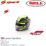 Helm 1:5 | Spark 5HF085 | Bell Helmet | Mercedes AMG F1 2022 #44 - L.Hamilton Helm 1:5 | Spark 5HF085 | Bell Helmet | Mercedes AMG F1 2022 #44 - L.Hamilton