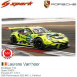 Modelauto 1:43 | Spark SG875 | Porsche 911 GT3 R | SSR Performance 2022 #92 - L.Vanthoor Modelauto 1:43 | Spark SG875 | Porsche 911 GT3 R | SSR Performance 2022 #92 - L.Vanthoor