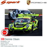 Modelauto 1:43 | Spark SG876 | Porsche 911 GT3 R | SSR Performance 2022 #94 - D.Olsen Modelauto 1:43 | Spark SG876 | Porsche 911 GT3 R | SSR Performance 2022 #94 - D.Olsen