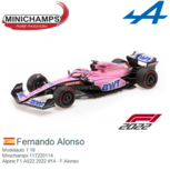 Modelauto 1:18 | Minichamps 117220114 | Alpine F1 A522 2022 #14 - F.Alonso Modelauto 1:18 | Minichamps 117220114 | Alpine F1 A522 2022 #14 - F.Alonso