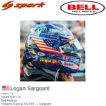 Helm 1:5 | Spark 5HF115 | Bell Helmet | Williams Racing 2023 #2 - L.Sargeant Helm 1:5 | Spark 5HF115 | Bell Helmet | Williams Racing 2023 #2 - L.Sargeant