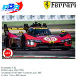 Modelauto 1:43 | BBR Models BBRC280 | Scuderia Ferrari 499P Hypercar 2022 #50 Modelauto 1:43 | BBR Models BBRC280 | Scuderia Ferrari 499P Hypercar 2022 #50