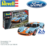 Bouwpakket 1:24 | Revell 07696 | Ford GT40 LM Gulf 1968 #9 Bouwpakket 1:24 | Revell 07696 | Ford GT40 LM Gulf 1968 #9