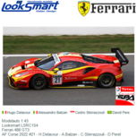 Modelauto 1:43 | Looksmart LSRC154 | Ferrari 488 GT3 | AF Corse 2022 #21 - H.Delacour - A.Balzan - C.Sbirrazzouli - D.Perel Modelauto 1:43 | Looksmart LSRC154 | Ferrari 488 GT3 | AF Corse 2022 #21 - H.Delacour - A.Balzan - C.Sbirrazzouli - D.Perel