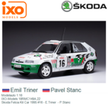 Modelauto 1:18 | IXO-Models 18RMC149A.22 | Skoda Felcia Kit Car 1995 #16 - E.Triner - P.Stanc Modelauto 1:18 | IXO-Models 18RMC149A.22 | Skoda Felcia Kit Car 1995 #16 - E.Triner - P.Stanc