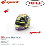 Helm 1:5 | Spark 5HF087 | Bell Helmet | Mercedes AMG F1 2023 #44 - L.Hamilton Helm 1:5 | Spark 5HF087 | Bell Helmet | Mercedes AMG F1 2023 #44 - L.Hamilton