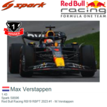 1:43 | Spark S8596 | Red Bull Racing RB19 RBPT 2023 #1 - M.Verstappen 1:43 | Spark S8596 | Red Bull Racing RB19 RBPT 2023 #1 - M.Verstappen