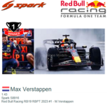 1:43 | Spark S8916 | Red Bull Racing RB19 RBPT 2023 #1 - M.Verstappen 1:43 | Spark S8916 | Red Bull Racing RB19 RBPT 2023 #1 - M.Verstappen