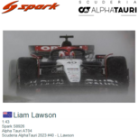 1:43 | Spark S8926 | Alpha Tauri AT04 | Scuderia AlphaTauri 2023 #40 - L.Lawson 1:43 | Spark S8926 | Alpha Tauri AT04 | Scuderia AlphaTauri 2023 #40 - L.Lawson