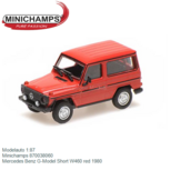 Modelauto 1:87 | Minichamps 870038060 | Mercedes Benz G-Model Short W460 red 1980 Modelauto 1:87 | Minichamps 870038060 | Mercedes Benz G-Model Short W460 red 1980
